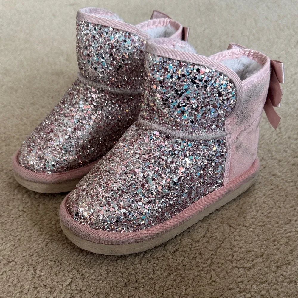 Love & Grow Sparkly Pink Kids Boots 10